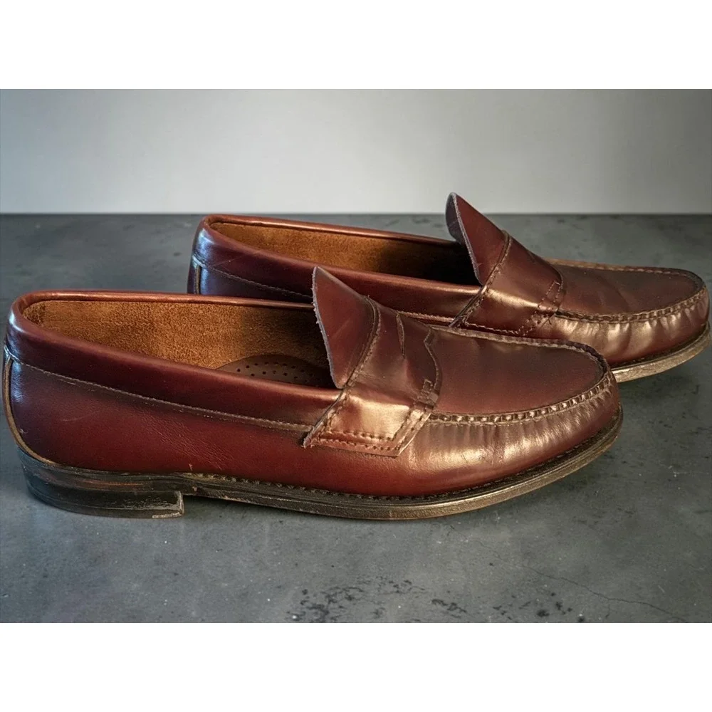 Vintage Dexter USA Handsewn Leather Penny Loafers – Men's 9D – Oxblood